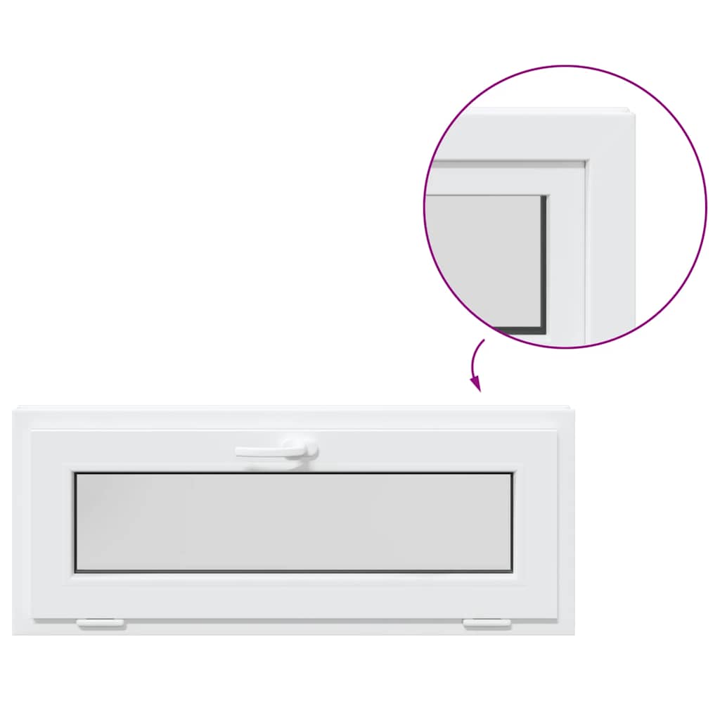 Finestra Seminterrato RISOR 110x40 cm Tilt 2 Vetri Bianco - homemem39