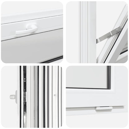 Finestra Seminterrato RISOR 110x40 cm Tilt 2 Vetri Bianco - homemem39