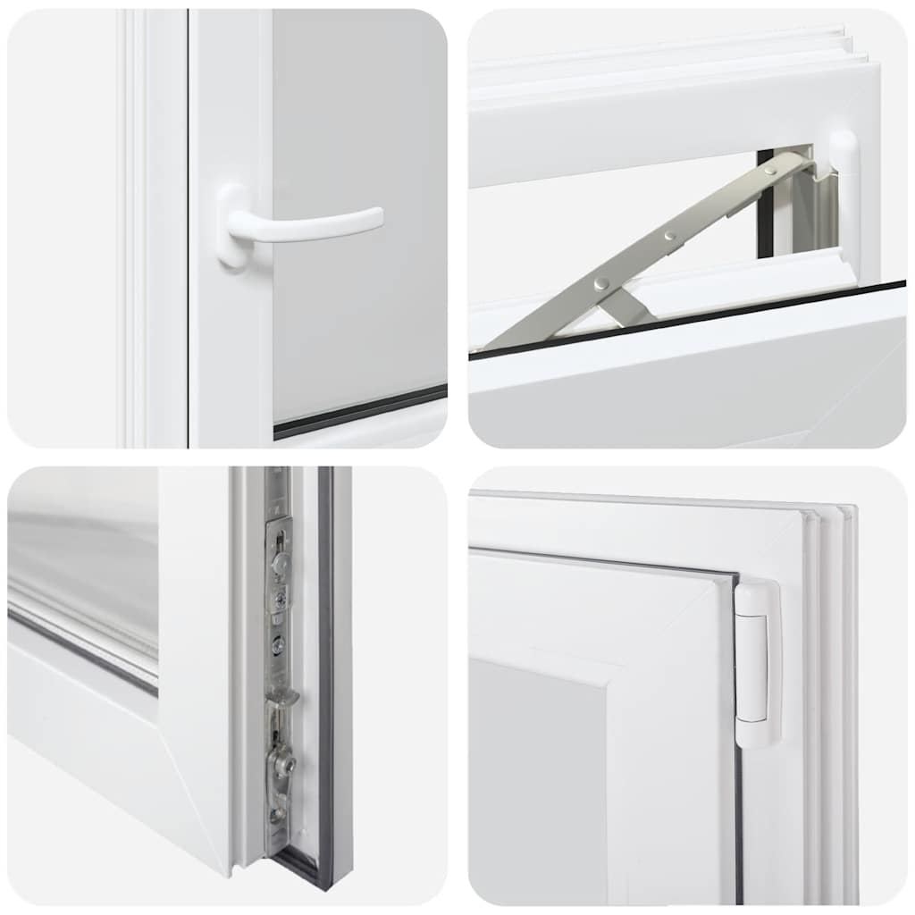 Finestra per cantina "RISOR" 50x50 cm anta ribalta DIN destra bianca