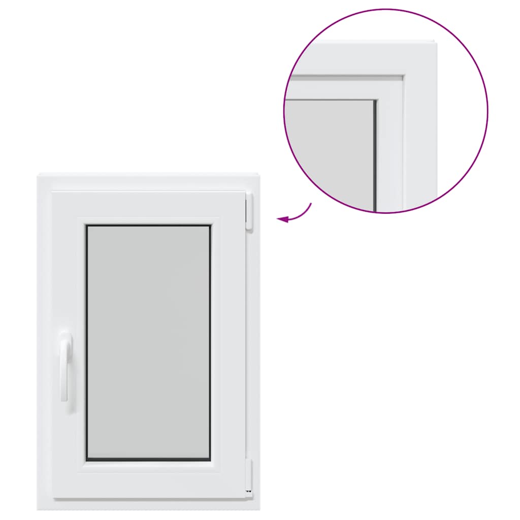 Finestra da cantina "RISOR" 50x75 cm anta ribalta DIN destra bianca - homemem39