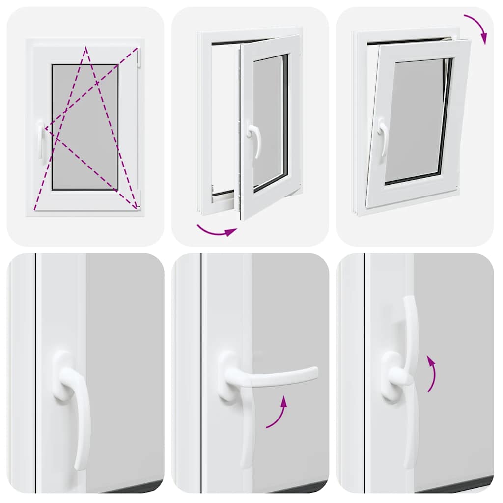 Finestra da cantina "RISOR" 50x75 cm anta ribalta DIN destra bianca - homemem39