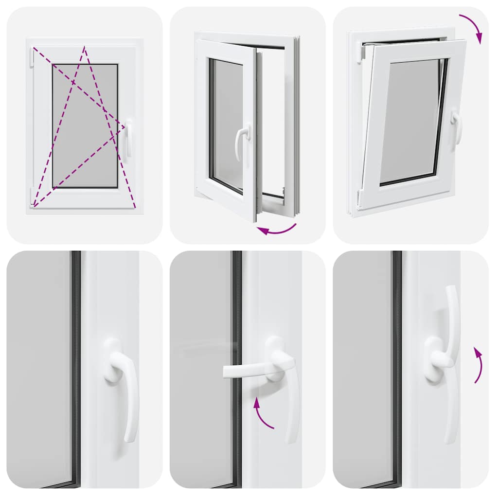 Finestra da cantina "RISOR" 50x75 cm anta ribalta DIN sinistra bianca - homemem39
