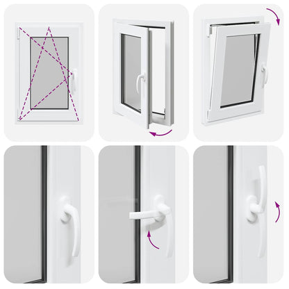 Finestra da cantina "RISOR" 50x75 cm anta ribalta DIN sinistra bianca - homemem39