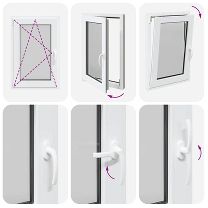 Finestra Seminterrato RISOR 60x80 cm Anta Ribalta DIN Sinistra - homemem39