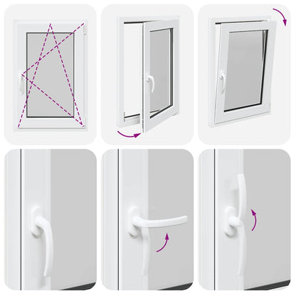 Finestra da cantina "RISOR" 60x100 cm anta ribalta DIN destra bianca - homemem39