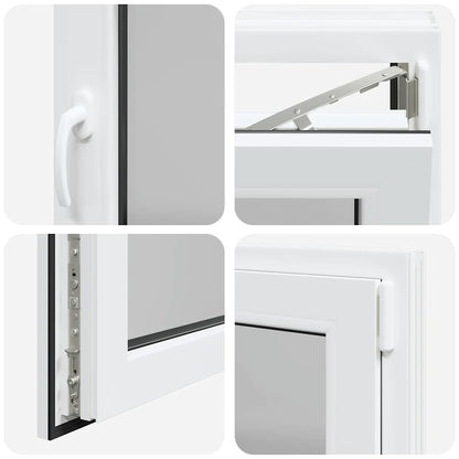 Finestra da cantina "RISOR" 80x50 cm anta ribalta DIN destra bianca