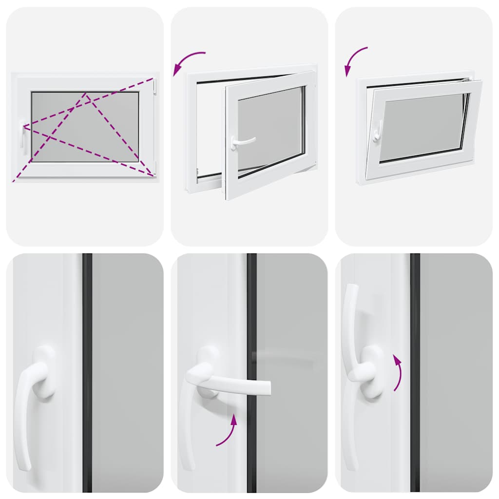 Finestra per Seminterrato RISOR 80x60cm Anta Ribalta DIN Destra - homemem39