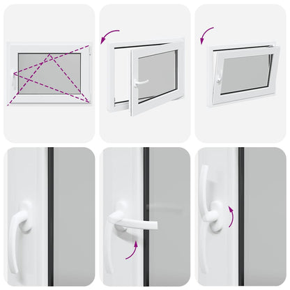 Finestra per Seminterrato RISOR 80x60cm Anta Ribalta DIN Destra - homemem39