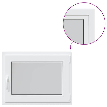 Finestra da cantina "RISOR" 80x70 cm anta ribalta DIN destra bianca - homemem39