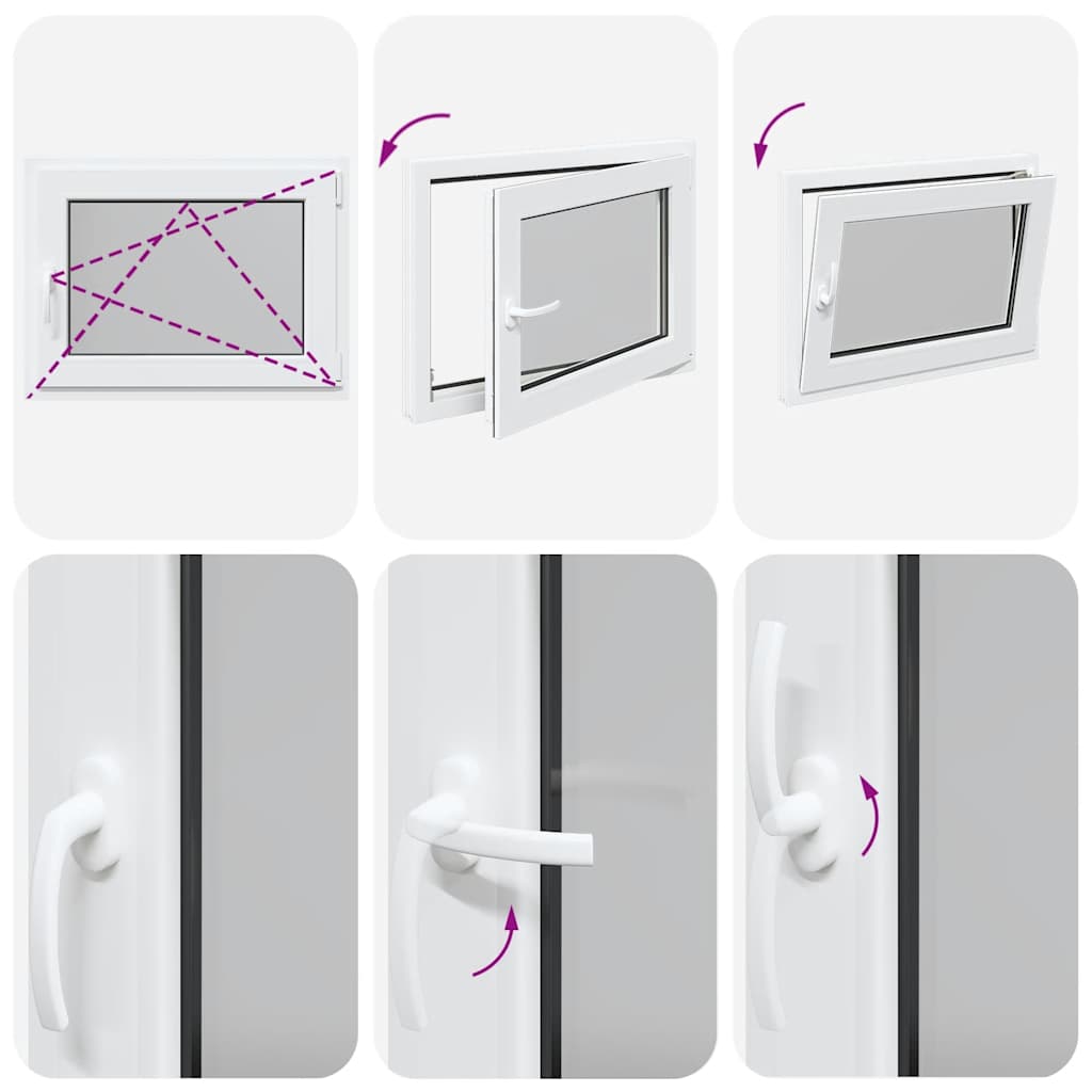 Finestra da cantina "RISOR" 80x70 cm anta ribalta DIN destra bianca - homemem39