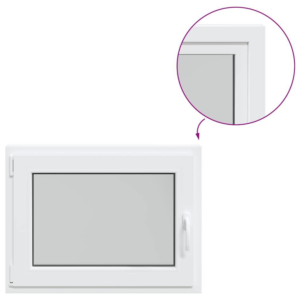 Finestra da cantina "RISOR" 80x70 cm anta ribalta DIN sinistra bianca - homemem39