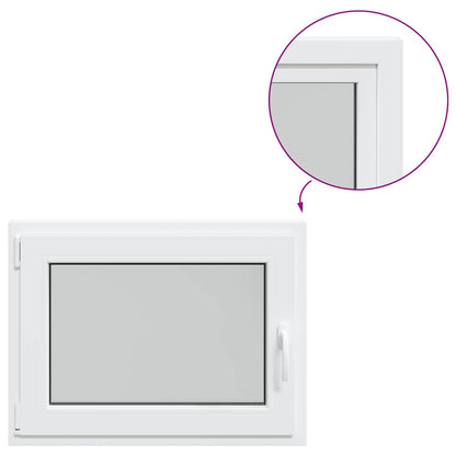 Finestra da cantina "RISOR" 80x70 cm anta ribalta DIN sinistra bianca - homemem39