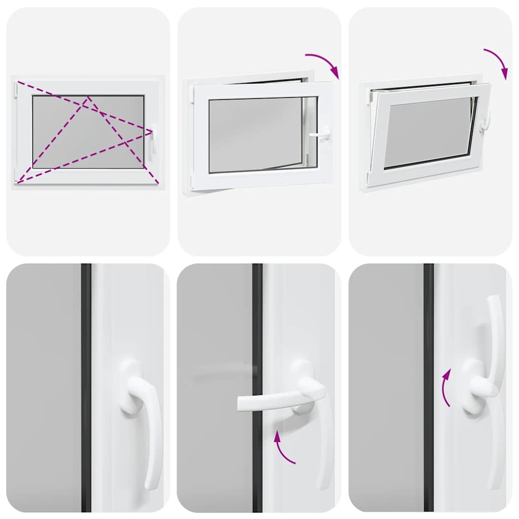 Finestra da cantina "RISOR" 80x70 cm anta ribalta DIN sinistra bianca - homemem39