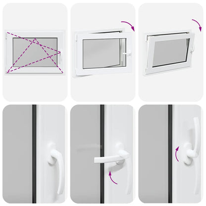 Finestra da cantina "RISOR" 80x70 cm anta ribalta DIN sinistra bianca - homemem39