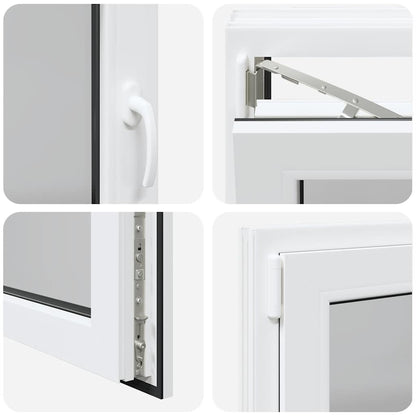 Finestra da cantina "RISOR" 80x70 cm anta ribalta DIN sinistra bianca - homemem39