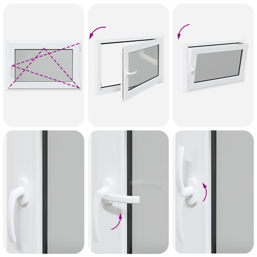 Finestra da cantina "RISOR" 90x50 cm anta ribalta DIN destra bianca