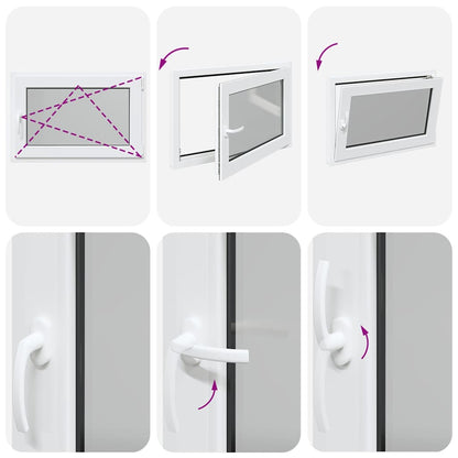 Finestra da cantina "RISOR" 90x50 cm anta ribalta DIN destra bianca