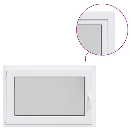 Finestra da cantina "RISOR" 90x50 cm anta ribalta DIN sinistra bianca