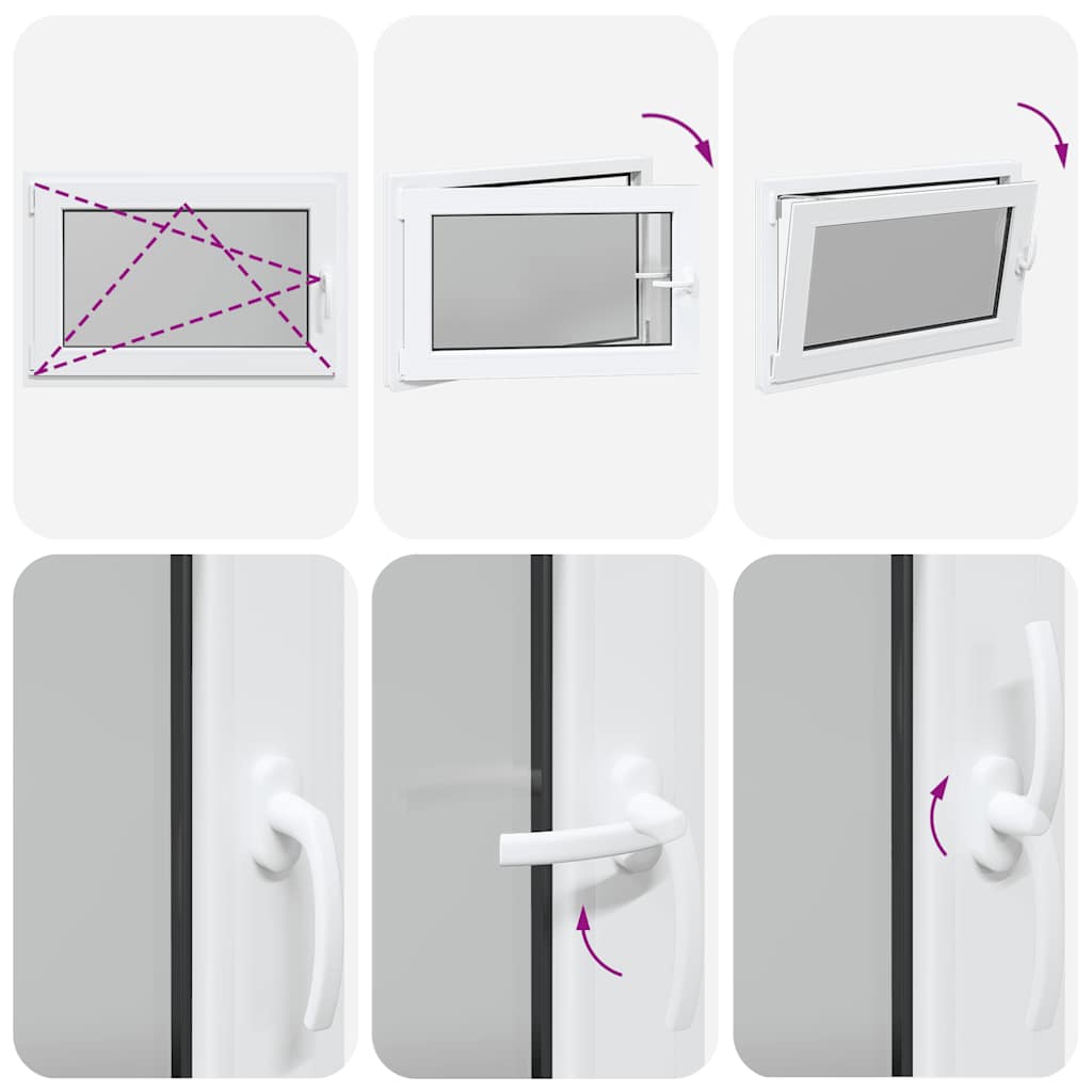 Finestra da cantina "RISOR" 90x50 cm anta ribalta DIN sinistra bianca