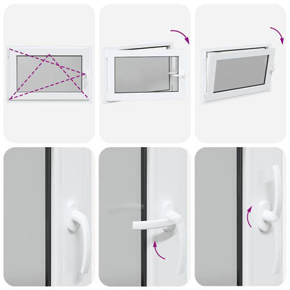 Finestra da cantina "RISOR" 90x50 cm anta ribalta DIN sinistra bianca