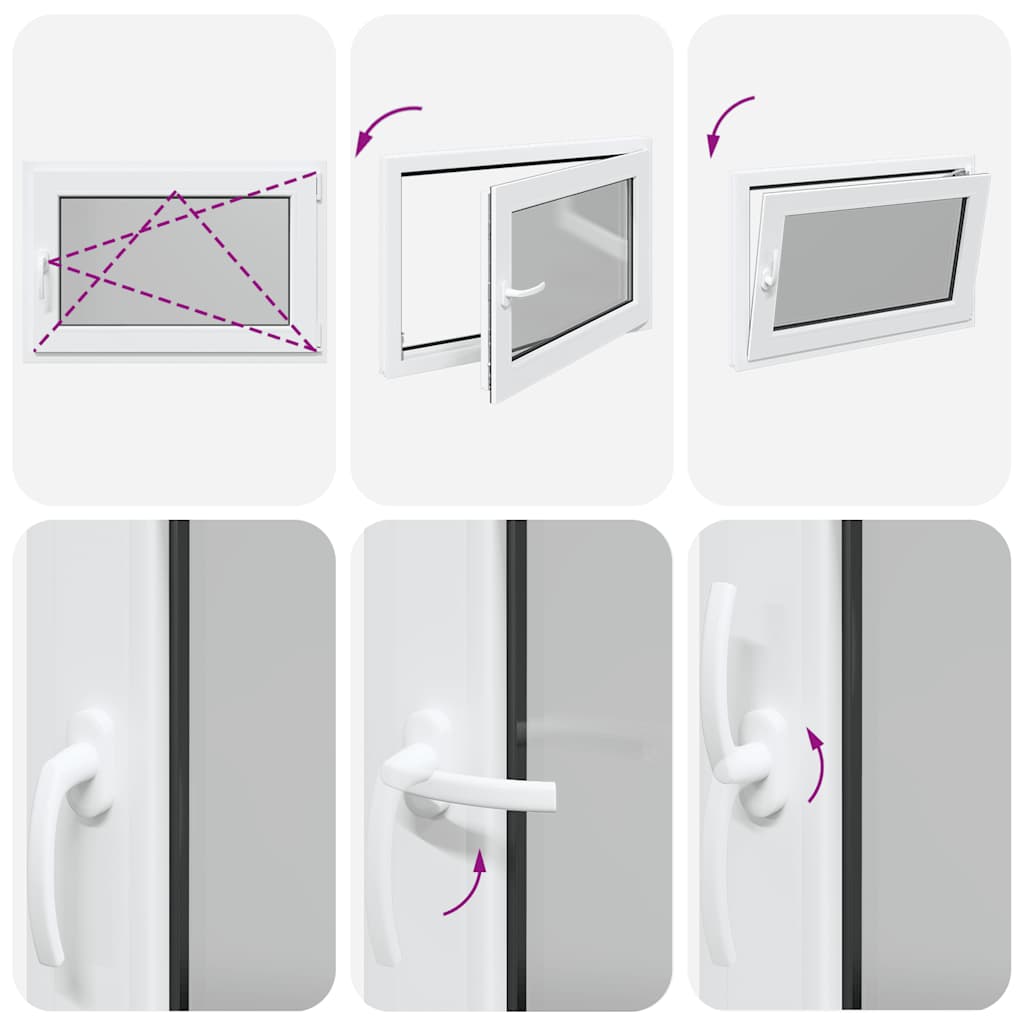 Finestra da cantina "RISOR" 90x70 cm Anta-ribalta DIN Destra Bianca