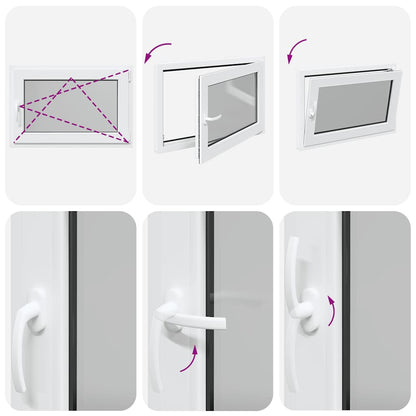 Finestra da cantina "RISOR" 90x70 cm Anta-ribalta DIN Destra Bianca