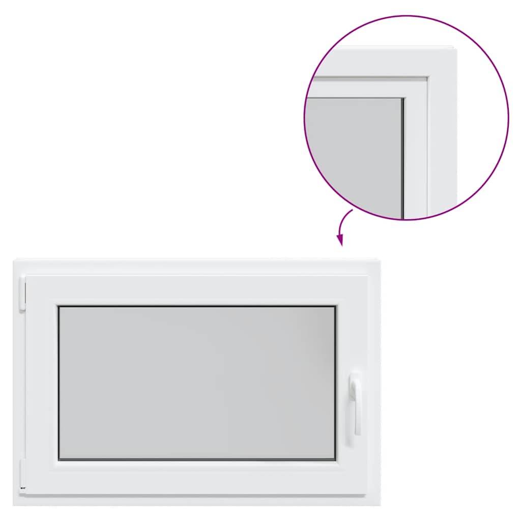 Finestra da cantina "RISOR" 90x70 cm anta ribalta DIN sinistra bianca - homemem39