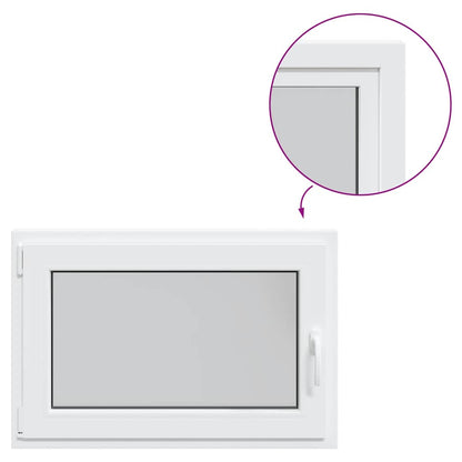 Finestra da cantina "RISOR" 90x70 cm anta ribalta DIN sinistra bianca - homemem39