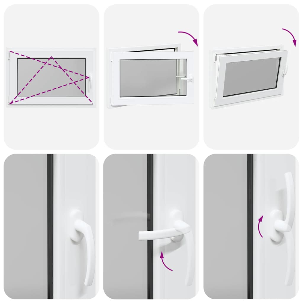 Finestra da cantina "RISOR" 90x70 cm anta ribalta DIN sinistra bianca - homemem39