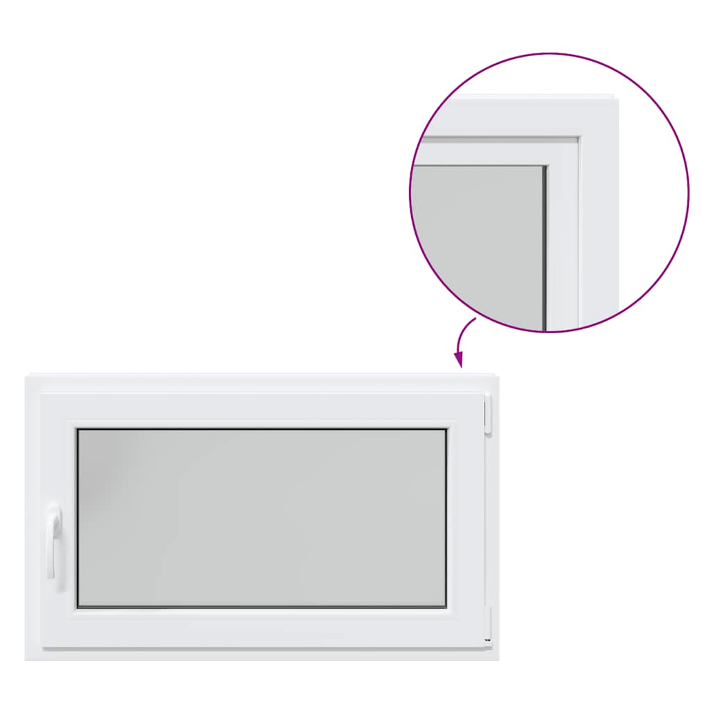 Finestra da cantina "RISOR" 100x50 cm anta ribalta DIN destra bianca