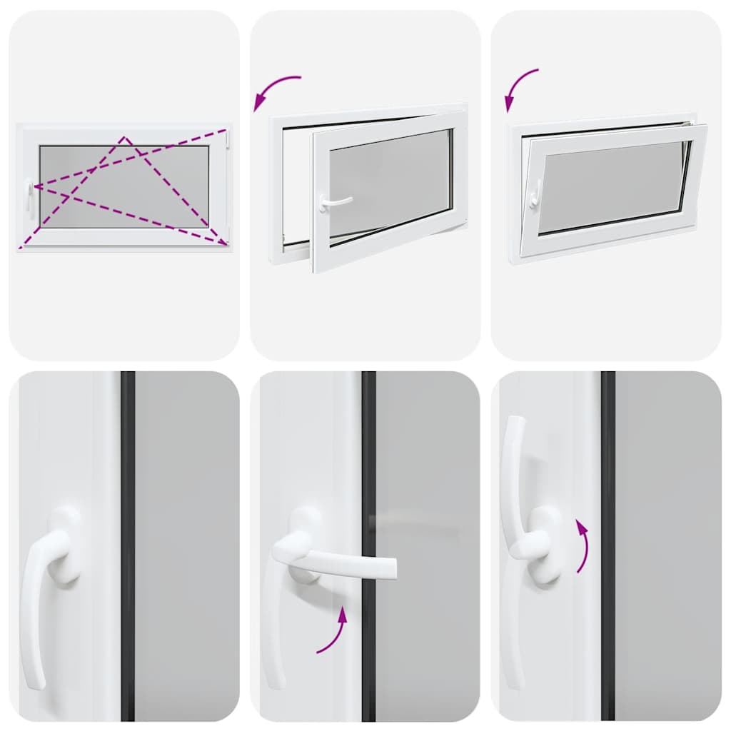 Finestra da cantina "RISOR" 100x50 cm anta ribalta DIN destra bianca