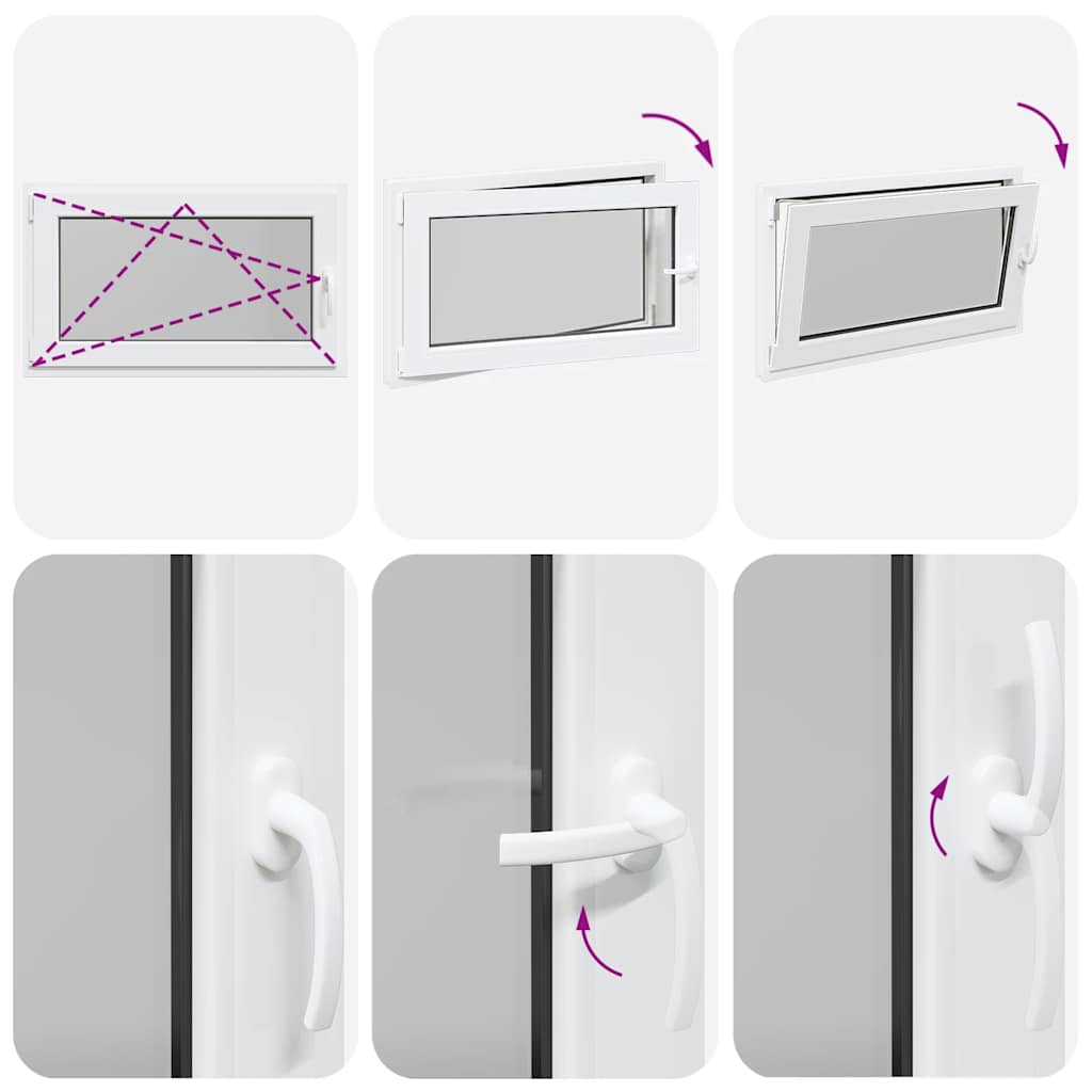 Finestra da cantina "RISOR" 100x50 cm anta ribalta DIN sinistra bianca - homemem39