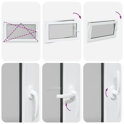 Finestra da cantina "RISOR" 100x50 cm anta ribalta DIN sinistra bianca - homemem39