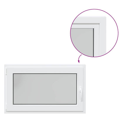 Finestra da cantina "RISOR" 100x70 cm anta ribalta DIN sinistra bianca - homemem39