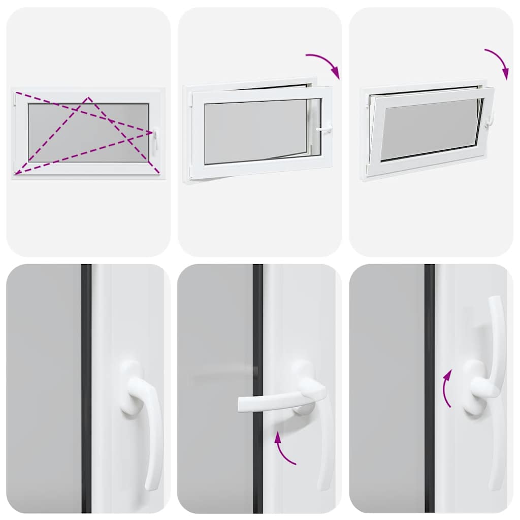 Finestra da cantina "RISOR" 100x70 cm anta ribalta DIN sinistra bianca - homemem39