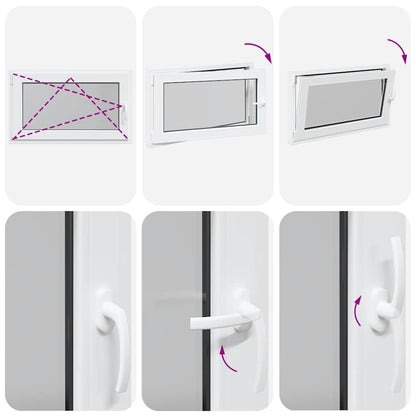 Finestra da cantina "RISOR" 100x70 cm anta ribalta DIN sinistra bianca - homemem39