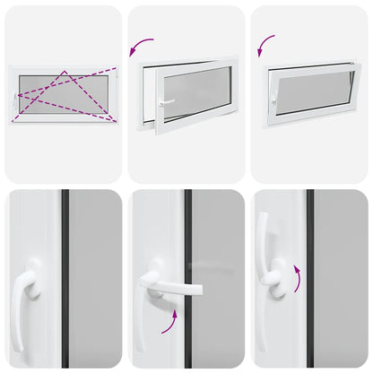 Finestra Seminterrato RISOR 110x50 cm Anta Ribalta DIN Destra - homemem39