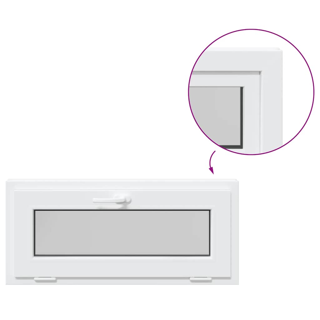 Finestra Seminterrato RISOR 90x40 cm Tilt 3 Vetri Bianco - homemem39