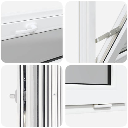 Finestra Seminterrato RISOR 90x40 cm Tilt 3 Vetri Bianco - homemem39