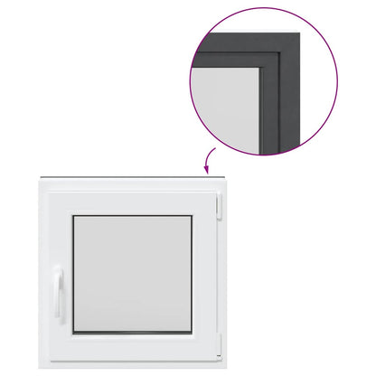 Finestra per cantina "RISOR" 50x50 cm anta-ribalta DIN destra antracite - homemem39