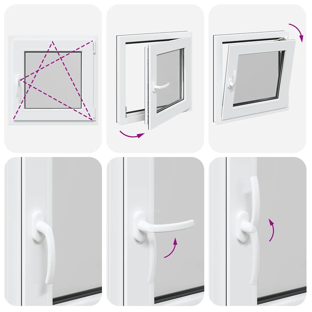 Finestra per cantina "RISOR" 50x50 cm anta-ribalta DIN destra antracite - homemem39