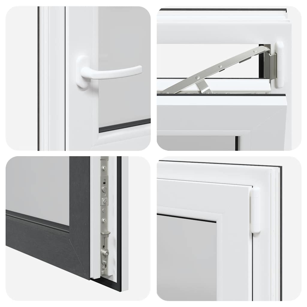 Finestra per cantina "RISOR" 50x50 cm anta-ribalta DIN destra antracite - homemem39