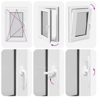 Finestra da cantina "RISOR" 50x75 cm anta-ribalta DIN sinistra antracite