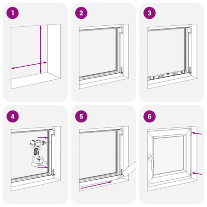 Finestra Seminterrato RISOR 60x60 cm Anta Ribalta DIN Sinistra - homemem39