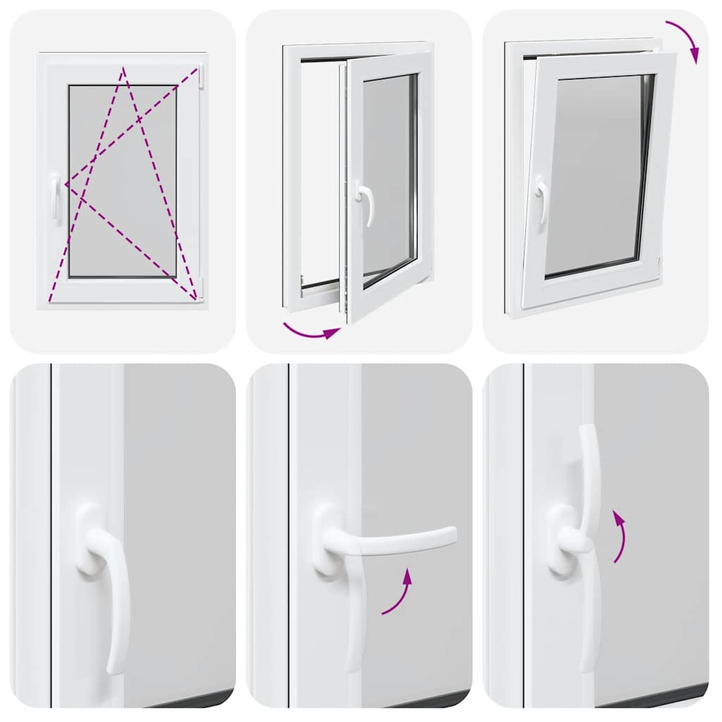 Finestra per Seminterrato RISOR 60x80cm Anta Ribalta DIN Destra - homemem39