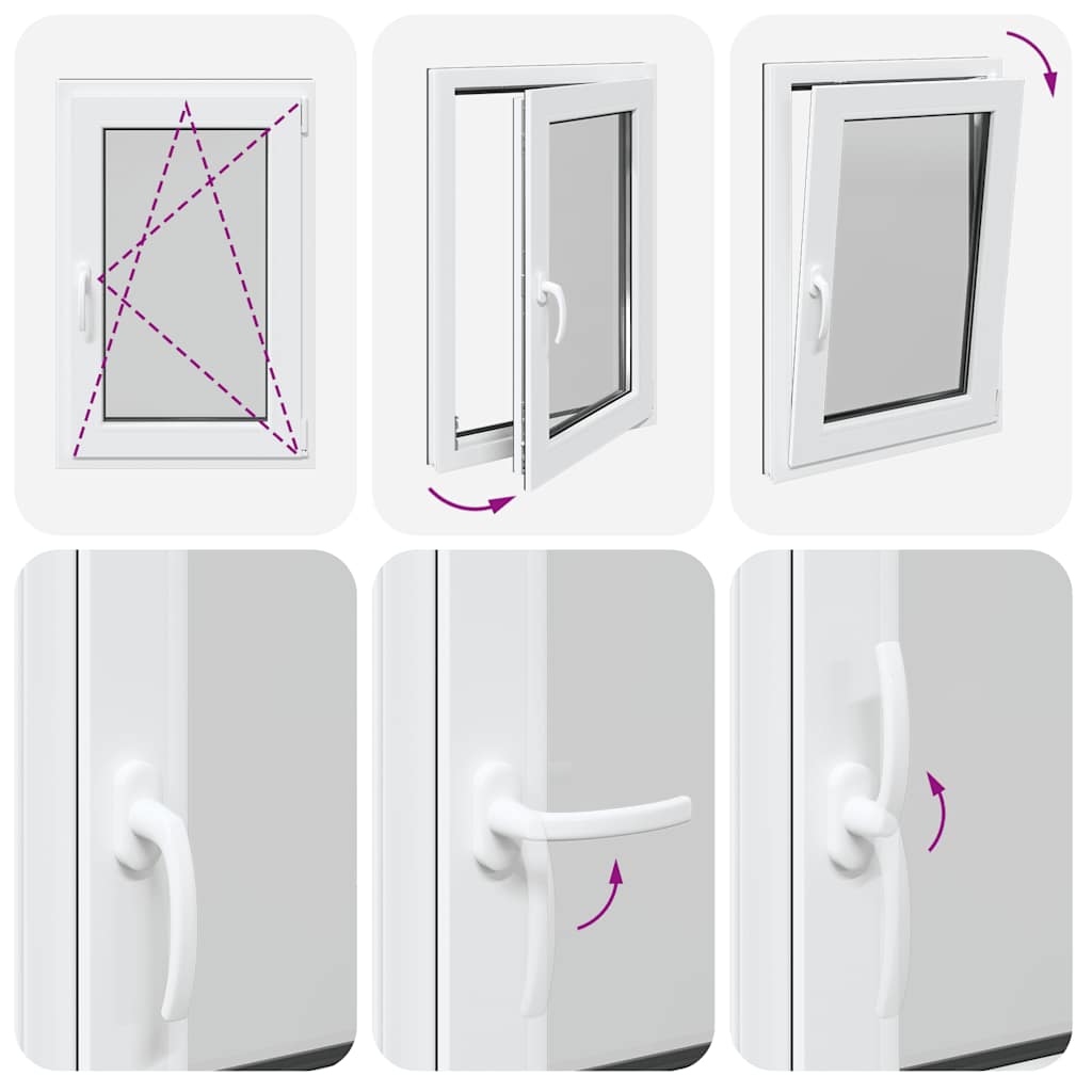 Finestra da cantina "RISOR" 60x100 cm Anta-ribalta DIN Destra Antracite - homemem39