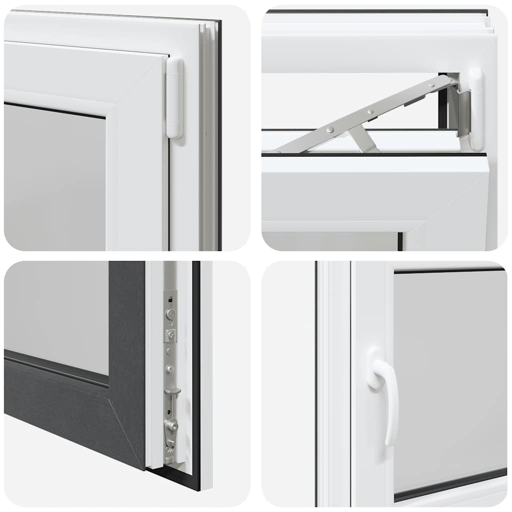 Finestra da cantina "RISOR" 80x50 cm anta-ribalta DIN destra antracite