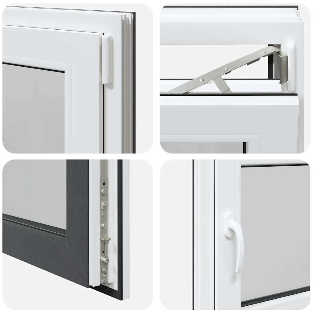 Finestra da cantina "RISOR" 80x60 cm anta-ribalta DIN destra antracite