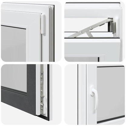 Finestra da cantina "RISOR" 80x60 cm anta-ribalta DIN destra antracite