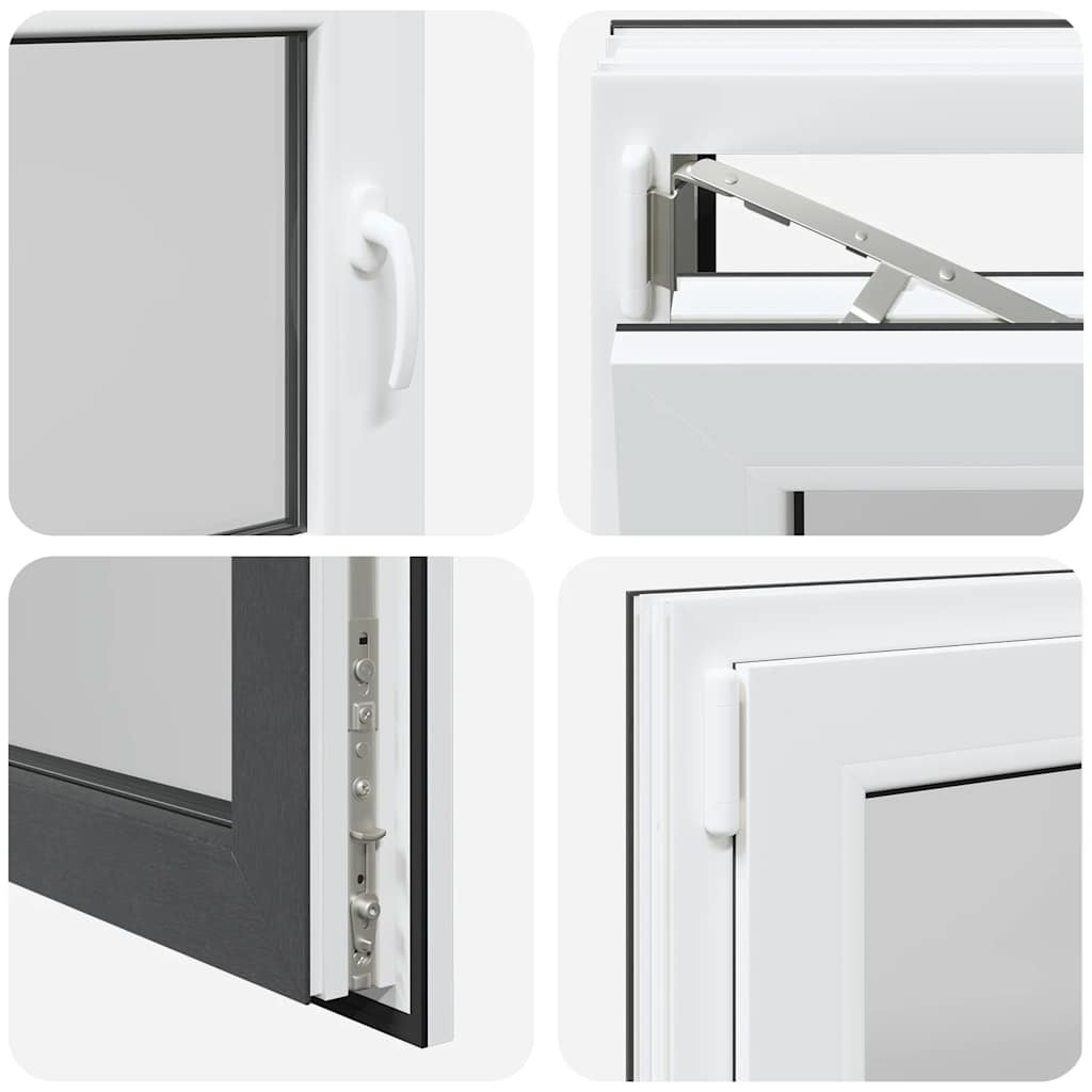 Finestra da cantina "RISOR" 80x60 cm anta-ribalta DIN sinistra antracite